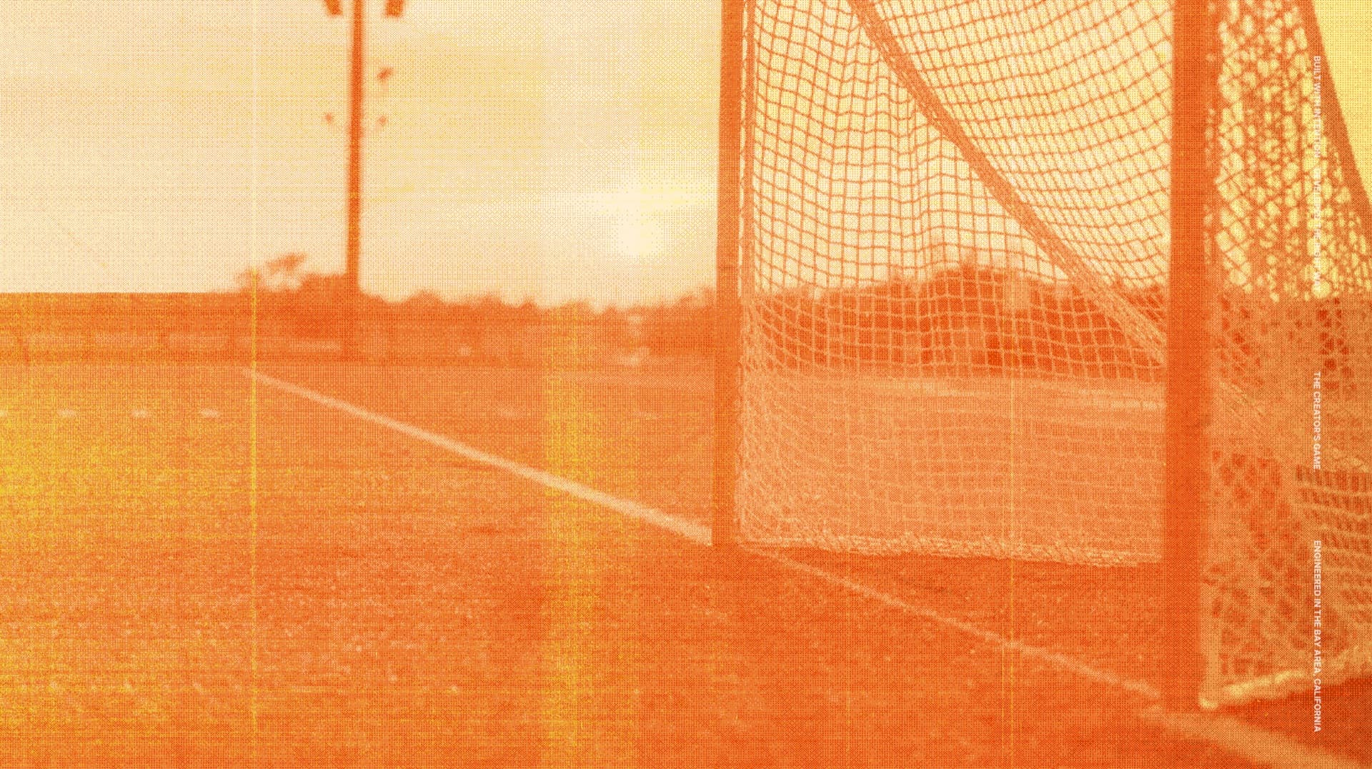 Lacrosse goal on field